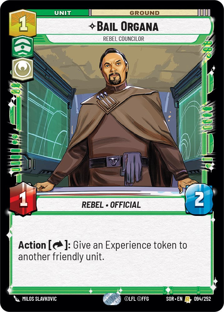 Bail Organa - Rebel Councilor (094/252) [Spark of Rebellion] - The Mythic Store | 24h Order Processing