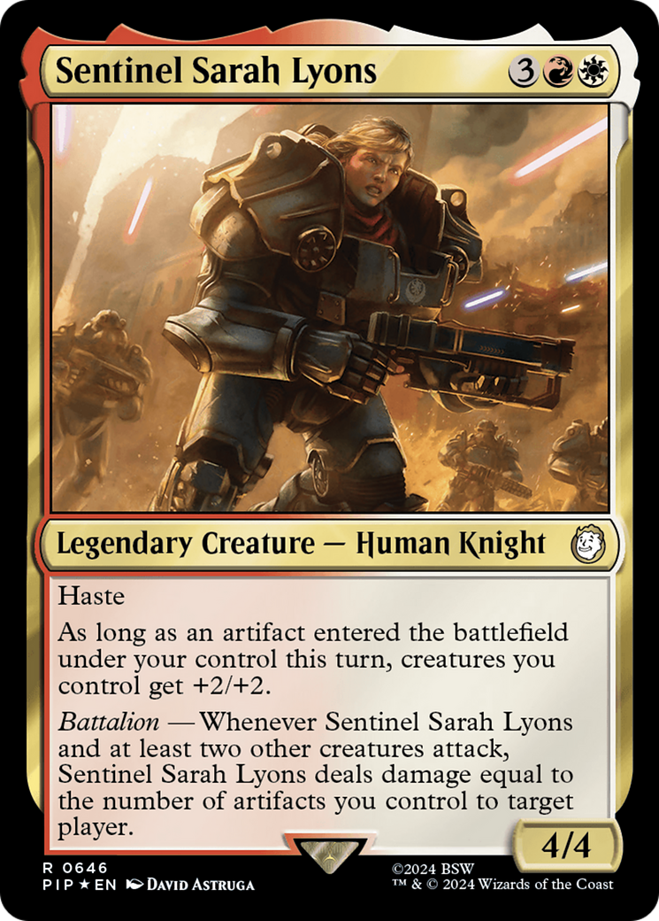 Sentinel Sarah Lyons (Surge Foil) [Fallout] - The Mythic Store | 24h Order Processing