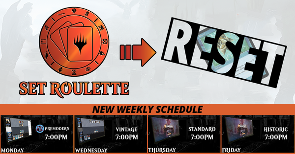 Set Roulette Reset, Weekly Schedule Changes and More!