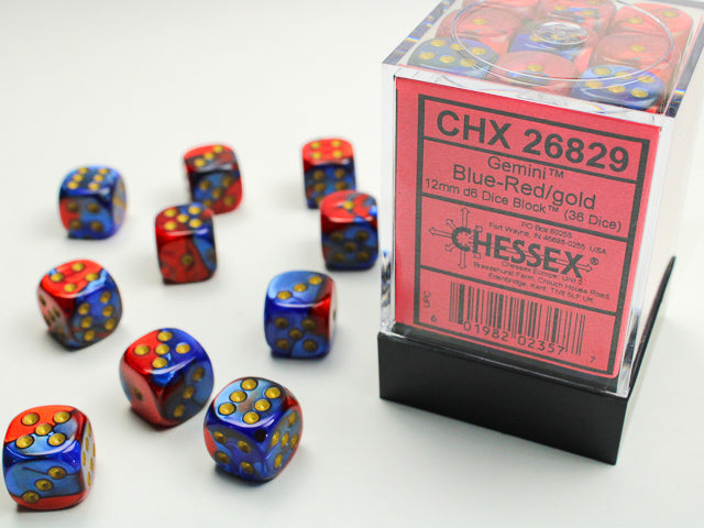 Gemini 12mm D6 (36 dice) - The Mythic Store | 24h Order Processing