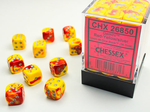 Gemini 12mm D6 (36 dice) - The Mythic Store | 24h Order Processing