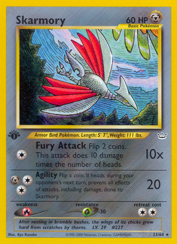 Skarmory (23/64) [Neo Revelation 1st Edition] - The Mythic Store | 24h Order Processing