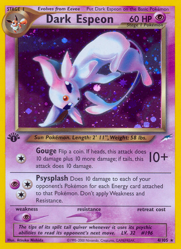 Dark Espeon (4/105) [Neo Destiny 1st Edition] - The Mythic Store | 24h Order Processing
