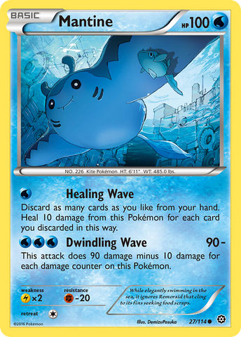 Mantine (27/114) [XY: Steam Siege] - The Mythic Store | 24h Order Processing