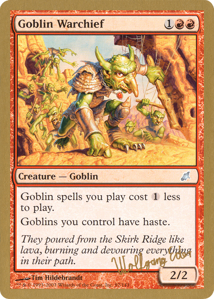 Goblin Warchief (Wolfgang Eder) [World Championship Decks 2003] - The Mythic Store | 24h Order Processing