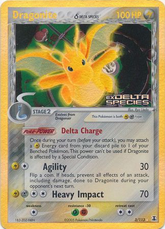 Dragonite (3/113) (Delta Species) (Stamped) [EX: Delta Species] - The Mythic Store | 24h Order Processing