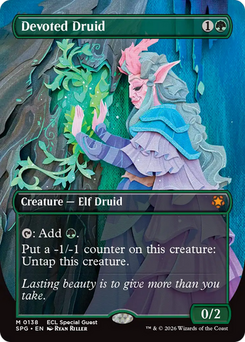 Devoted Druid (Borderless) [Lorwyn Eclipsed Special Guests] - The Mythic Store | 24h Order Processing