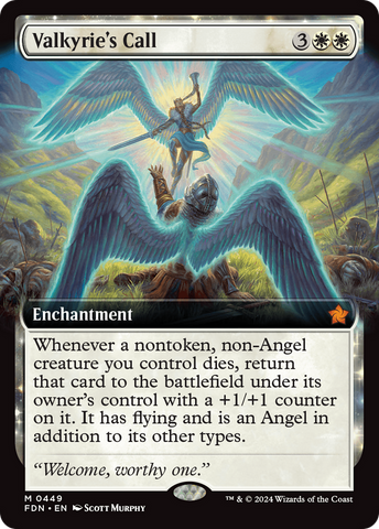 Valkyrie's Call (Extended Art) [Foundations] - The Mythic Store | 24h Order Processing