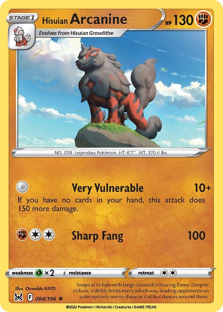 Hisuian Arcanine (084/196) [Sword & Shield: Lost Origin] - The Mythic Store | 24h Order Processing