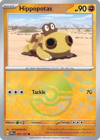 Hippopotas (052/131) (Poke Ball Pattern) [Scarlet & Violet: Prismatic Evolutions] - The Mythic Store | 24h Order Processing