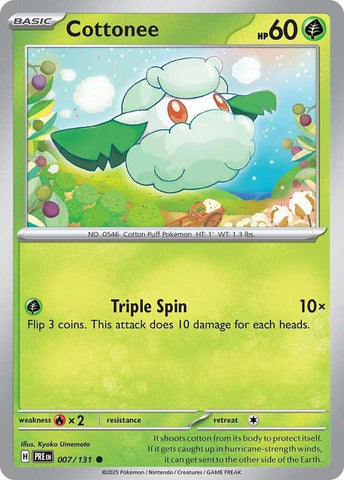 Cottonee (007/131) [Scarlet & Violet: Prismatic Evolutions] - The Mythic Store | 24h Order Processing