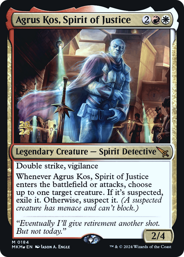 Agrus Kos, Spirit of Justice [Murders at Karlov Manor Prerelease Promos] - The Mythic Store | 24h Order Processing