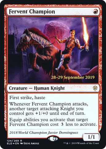 Fervent Champion [Throne of Eldraine Prerelease Promos] - The Mythic Store | 24h Order Processing