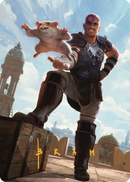 Minsc & Boo, Timeless Heroes Art Card (72) (Gold-Stamped Signature) [Commander Legends: Battle for Baldur's Gate Art Series] - The Mythic Store | 24h Order Processing