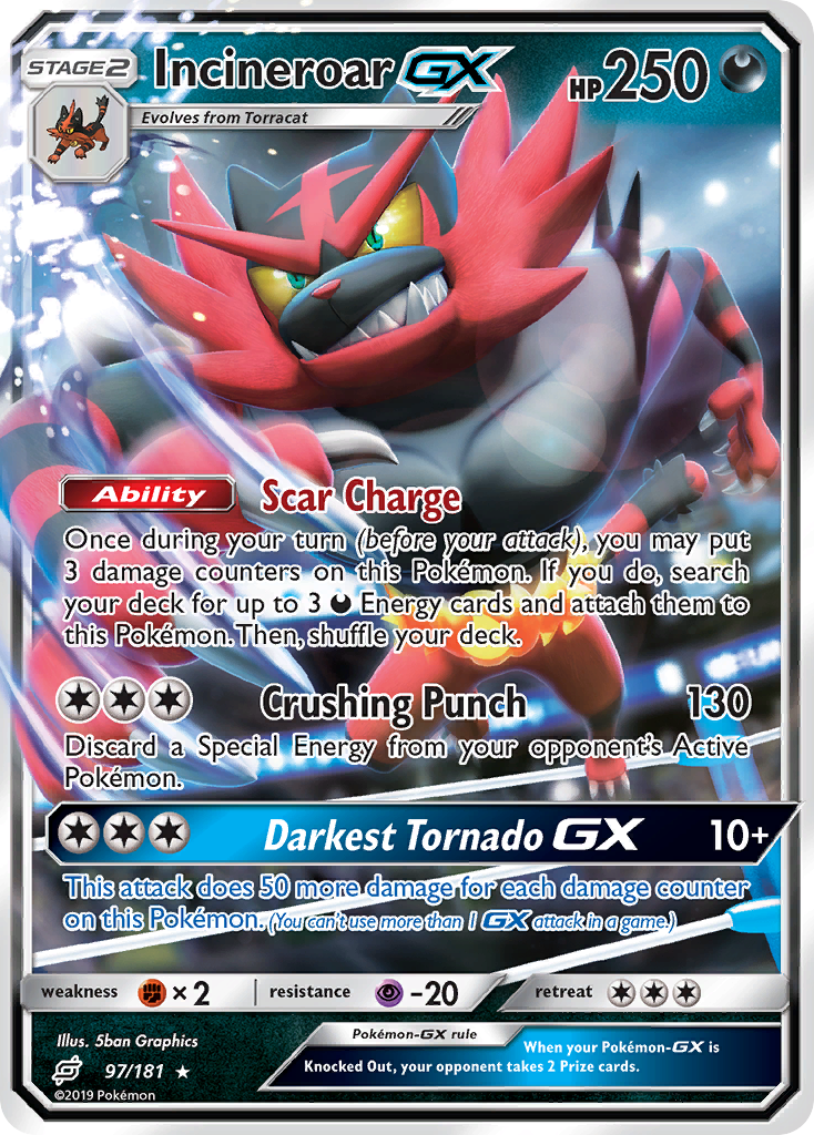 Incineroar GX (97/181) [Sun & Moon: Team Up] - The Mythic Store | 24h Order Processing