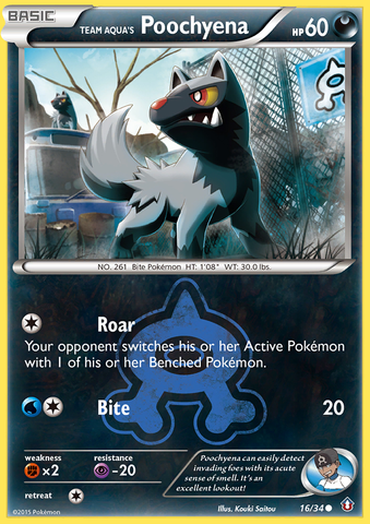 Team Aqua's Poochyena (16/34) [XY: Double Crisis] - The Mythic Store | 24h Order Processing
