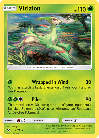 Virizion (8/73) [Sun & Moon: Shining Legends] - The Mythic Store | 24h Order Processing