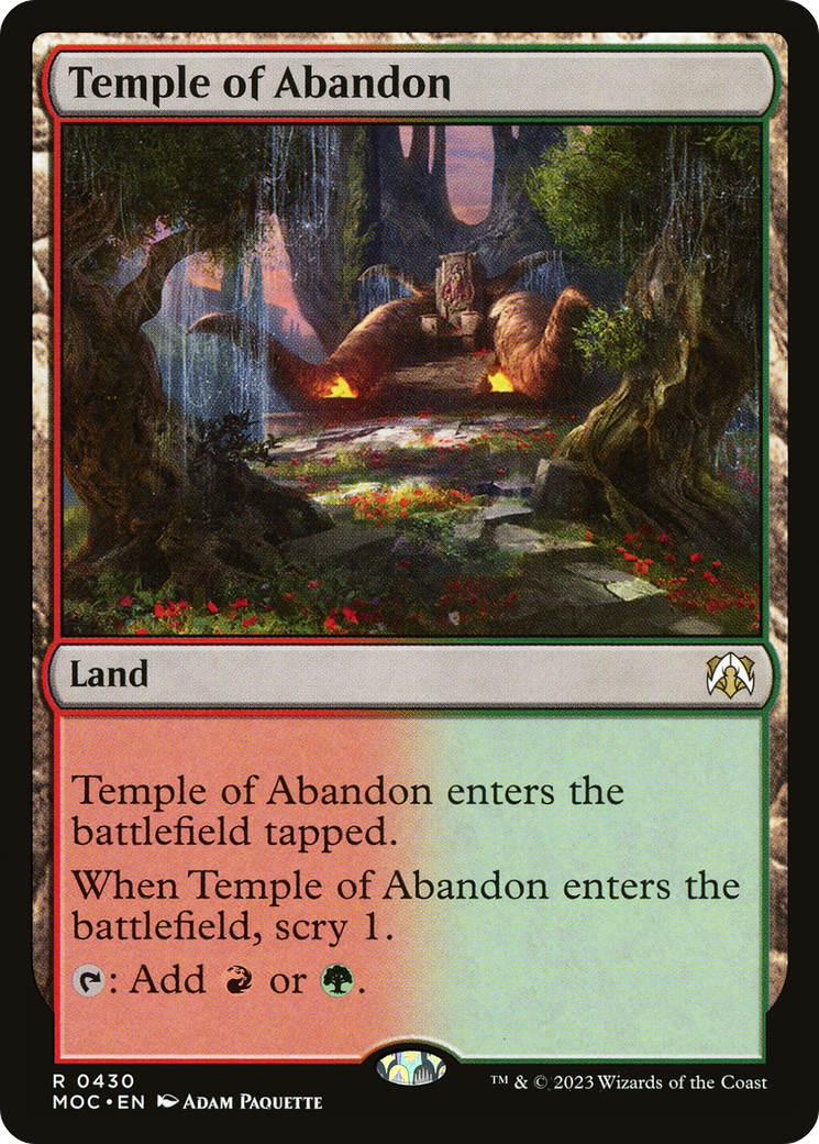 Temple of Abandon [March of the Machine Commander] - The Mythic Store | 24h Order Processing