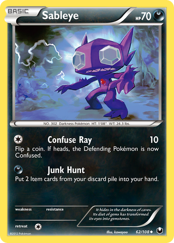 Sableye (62/108) [Black & White: Dark Explorers] - The Mythic Store | 24h Order Processing