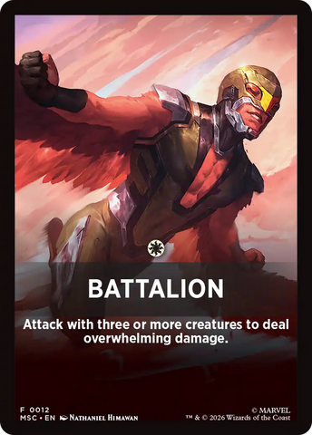 Battalion Theme Card [Marvel Super Heroes Commander] - The Mythic Store | 24h Order Processing