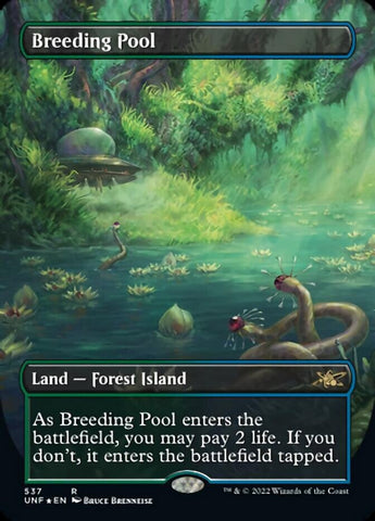 Breeding Pool (Borderless) (Galaxy Foil) [Unfinity] - The Mythic Store | 24h Order Processing