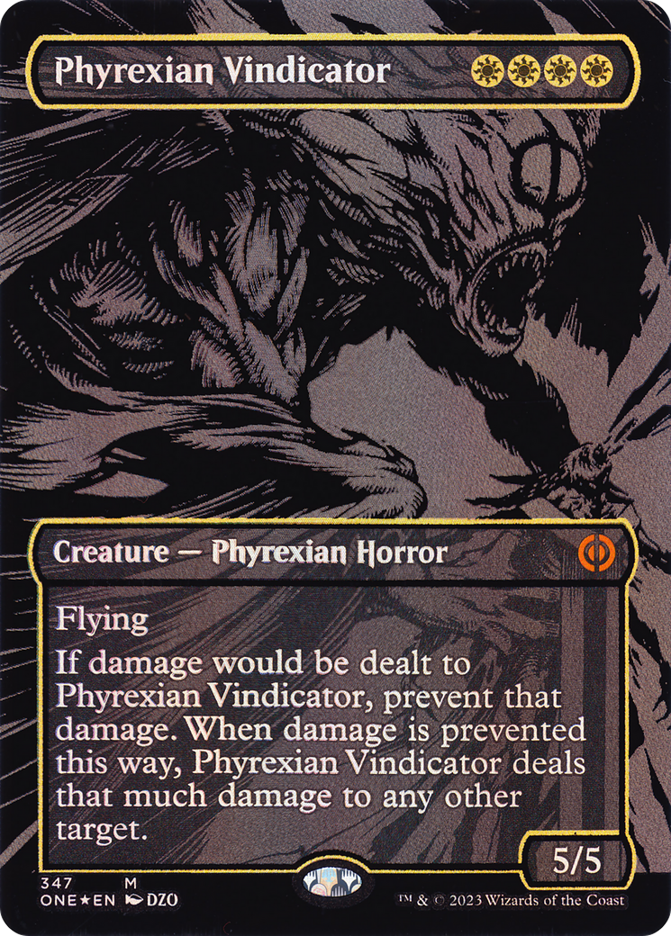 Phyrexian Vindicator (Oil Slick Raised Foil) [Phyrexia: All Will Be One] - The Mythic Store | 24h Order Processing