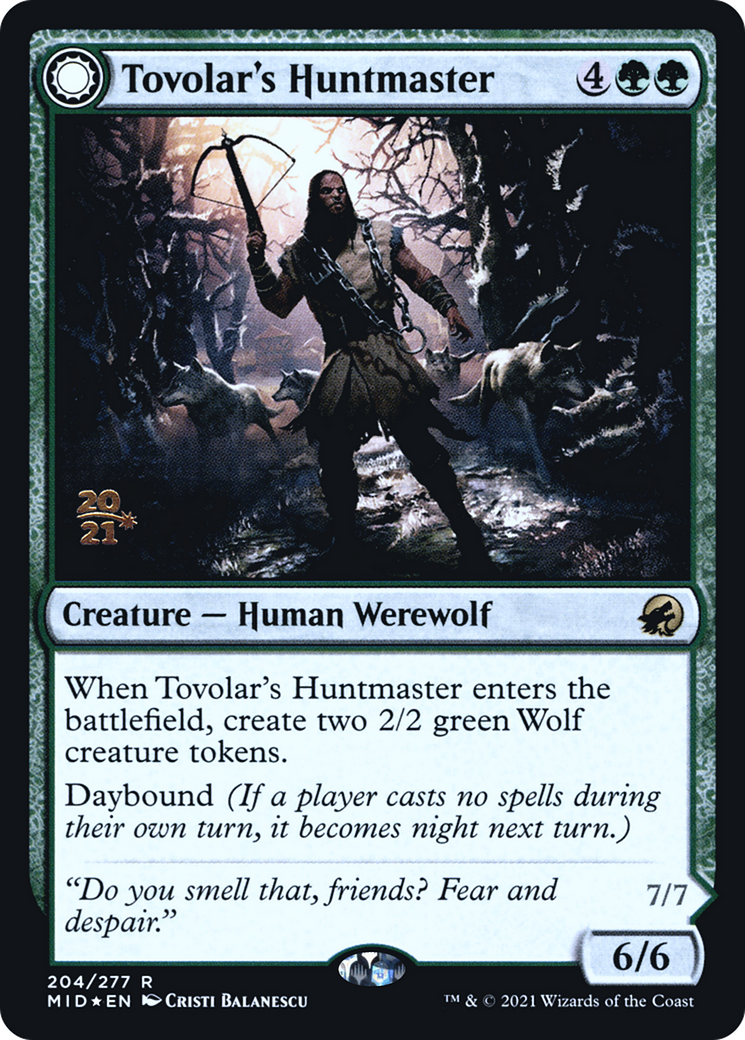 Tovolar's Huntmaster // Tovolar's Packleader [Innistrad: Midnight Hunt Prerelease Promos] - The Mythic Store | 24h Order Processing