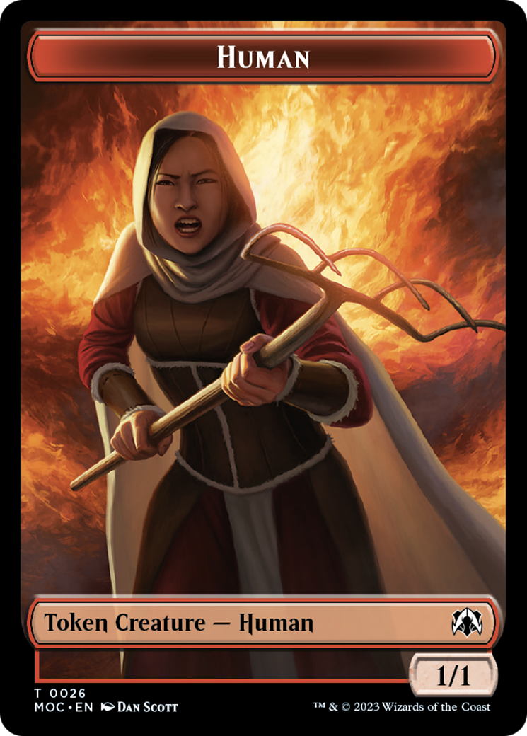 Tentacle // Human (26) Double-Sided Token [March of the Machine Commander Tokens] - The Mythic Store | 24h Order Processing