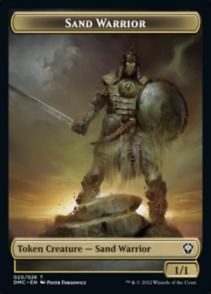 Soldier // Sand Warrior Double-Sided Token [Dominaria United Tokens] - The Mythic Store | 24h Order Processing