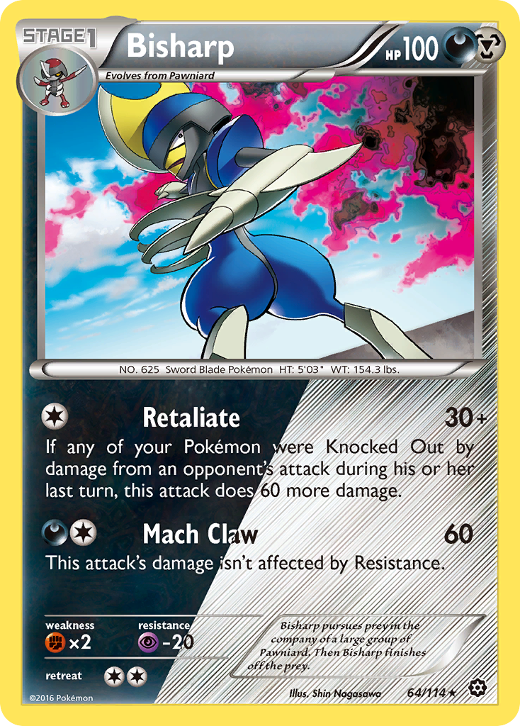 Bisharp (64/114) [XY: Steam Siege] - The Mythic Store | 24h Order Processing