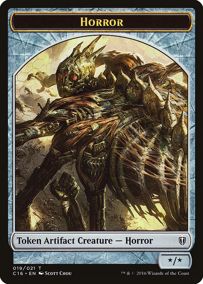 Horror // Thopter Double-Sided Token [Commander 2016 Tokens] - The Mythic Store | 24h Order Processing