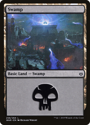 Swamp (258) [War of the Spark] - The Mythic Store | 24h Order Processing