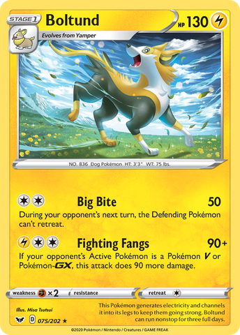 Boltund (075/202) [Sword & Shield: Base Set] - The Mythic Store | 24h Order Processing