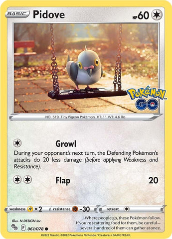 Pidove (061/078) [Pokémon GO] - The Mythic Store | 24h Order Processing