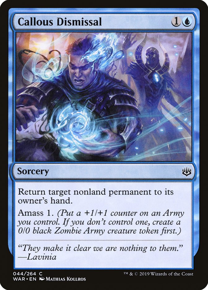 Callous Dismissal [War of the Spark] - The Mythic Store | 24h Order Processing