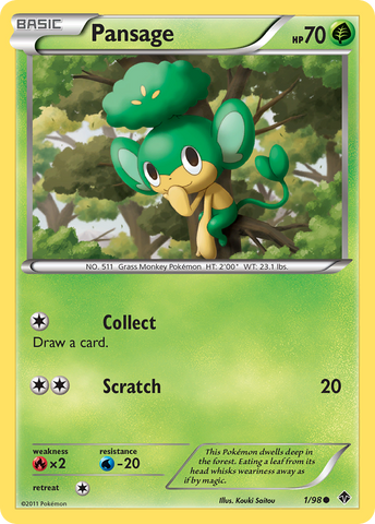 Pansage (1/98) [Black & White: Emerging Powers] - The Mythic Store | 24h Order Processing