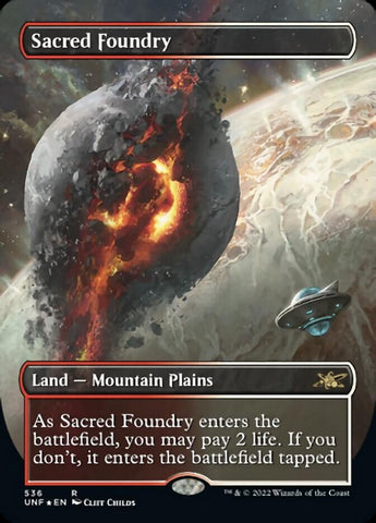 Sacred Foundry (Borderless) (Galaxy Foil) [Unfinity] - The Mythic Store | 24h Order Processing