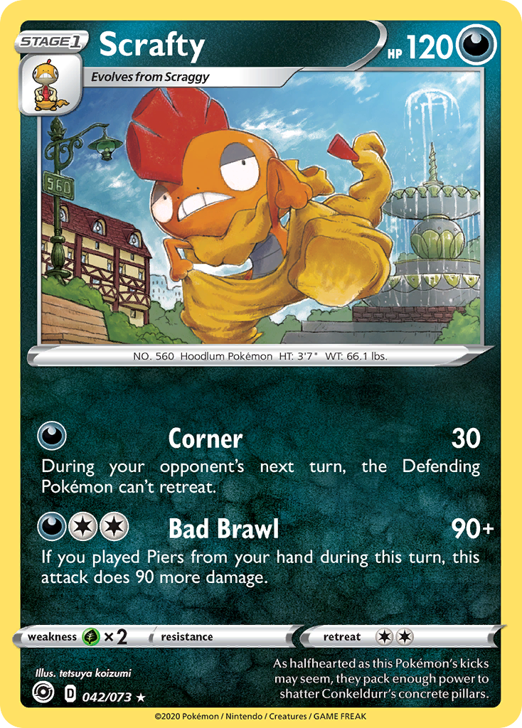 Scrafty (042/073) [Sword & Shield: Champion's Path] - The Mythic Store | 24h Order Processing
