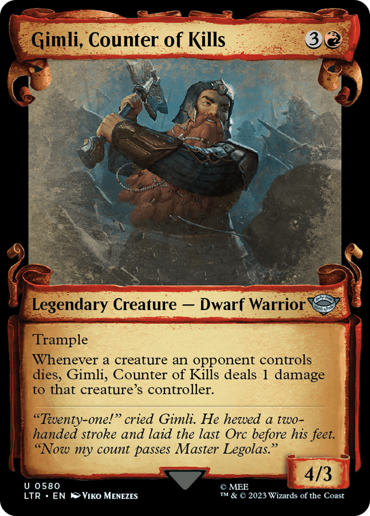 Gimli, Counter of Kills [The Lord of the Rings: Tales of Middle-Earth Showcase Scrolls] - The Mythic Store | 24h Order Processing