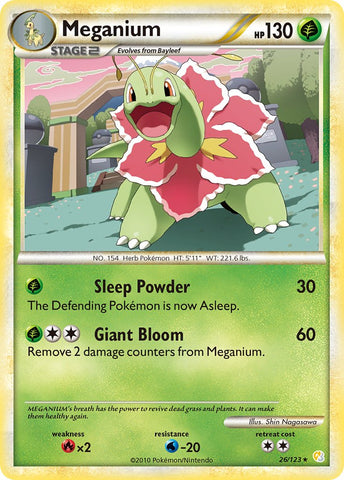 Meganium (26/123) (Theme Deck Exclusive) [HeartGold & SoulSilver: Base Set] - The Mythic Store | 24h Order Processing