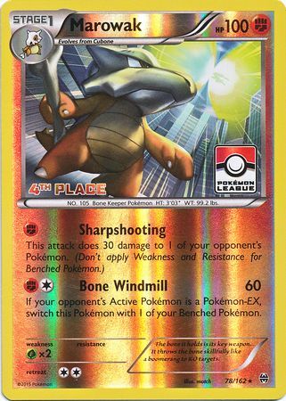 Marowak (78/162) (League Promo 4th Place) [XY: BREAKthrough] - The Mythic Store | 24h Order Processing