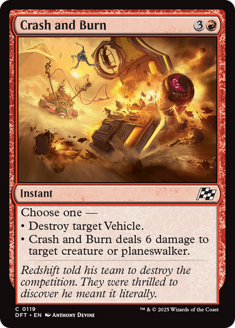 Crash and Burn [Aetherdrift] - The Mythic Store | 24h Order Processing