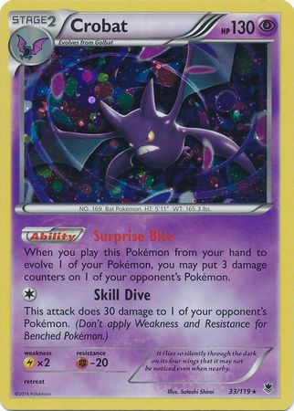 Crobat (33/119) (Cosmos Holo) [XY: Phantom Forces] - The Mythic Store | 24h Order Processing