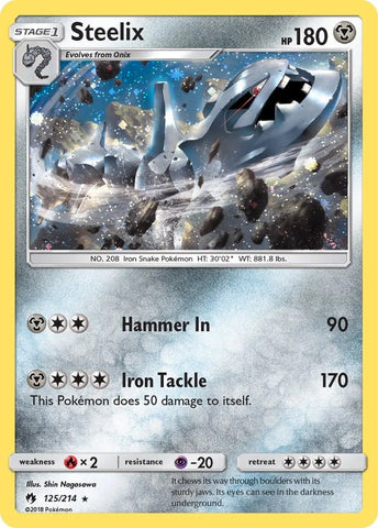 Steelix (125/214) (Cosmos Holo) [Sun & Moon: Lost Thunder] - The Mythic Store | 24h Order Processing