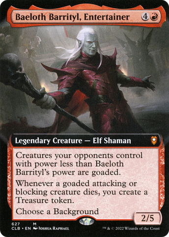 Baeloth Barrityl, Entertainer (Extended Art) [Commander Legends: Battle for Baldur's Gate] - The Mythic Store | 24h Order Processing