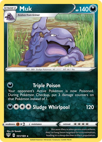 Muk (101/189) [Sword & Shield: Darkness Ablaze] - The Mythic Store | 24h Order Processing