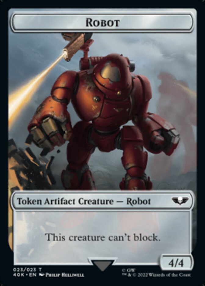Astartes Warrior // Robot Double-Sided Token (Surge Foil) [Warhammer 40,000 Tokens] - The Mythic Store | 24h Order Processing