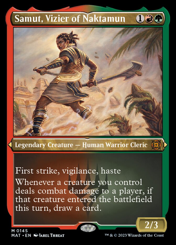 Samut, Vizier of Naktamun (Foil Etched) [March of the Machine: The Aftermath] - The Mythic Store | 24h Order Processing