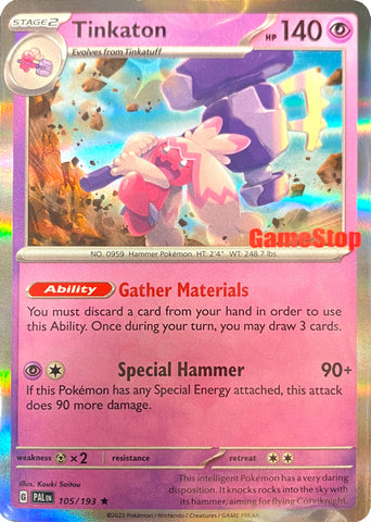 Tinkaton (105/193) (GameStop) [Scarlet & Violet: Paldea Evolved] - The Mythic Store | 24h Order Processing