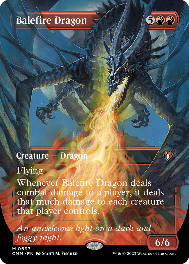 Balefire Dragon (Borderless Alternate Art) [Commander Masters] - The Mythic Store | 24h Order Processing